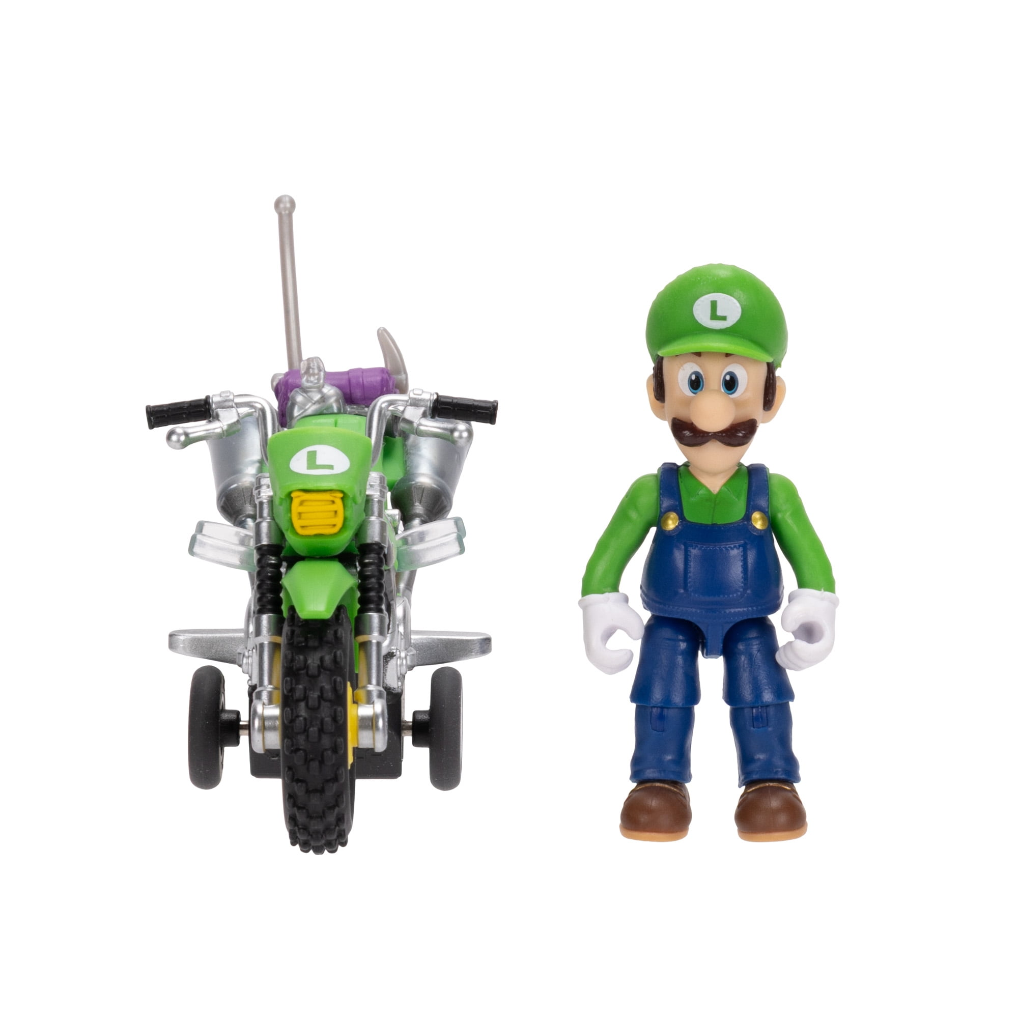 The Super Mario Galaxy Movie – 2.5 inch Action Figure with Pull Back Motorcycle – Luigi